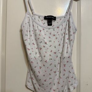 Streetwear Society White and Pink Floral Camisole